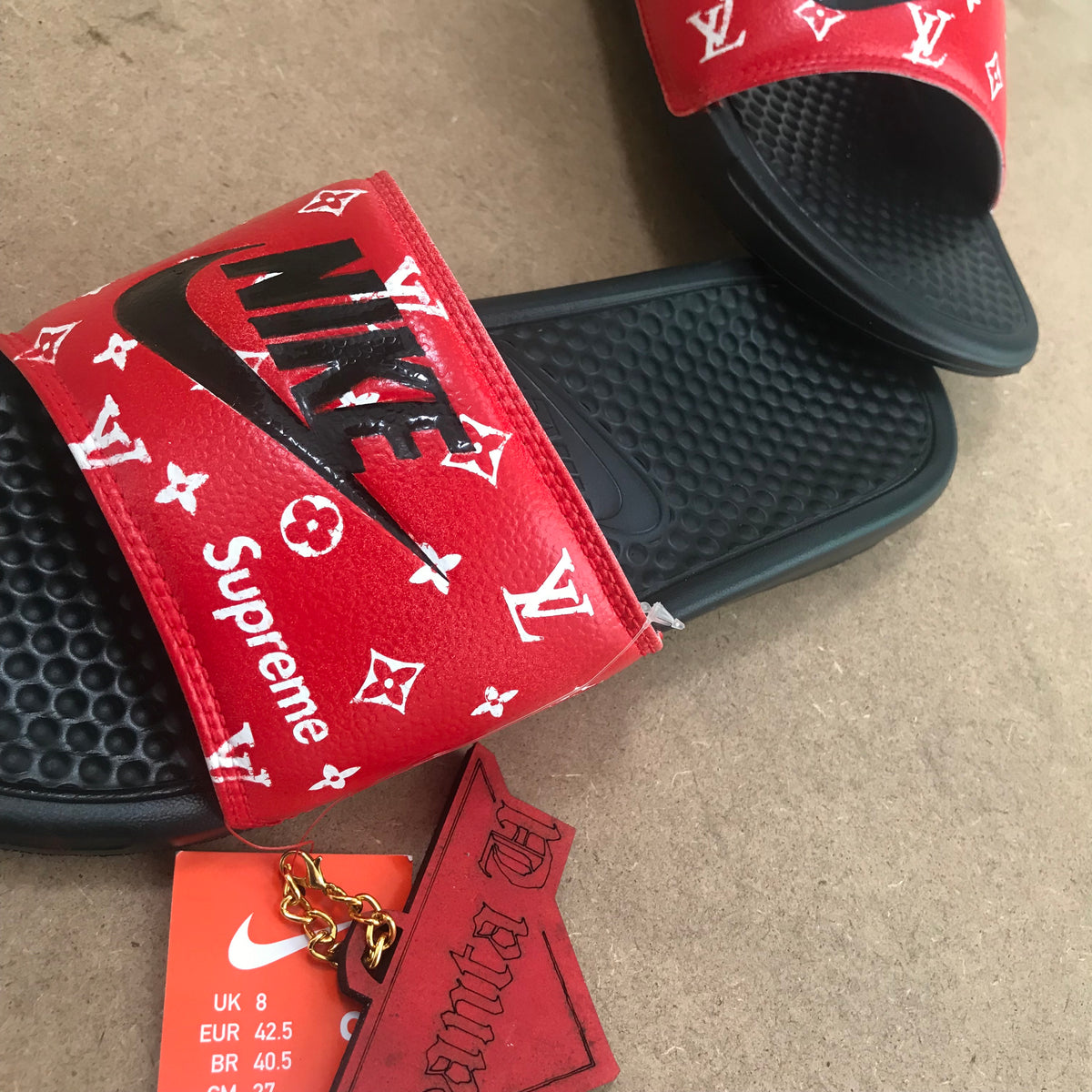 Custom Louis Vuitton Nike Slides! - Jordan Vincent 